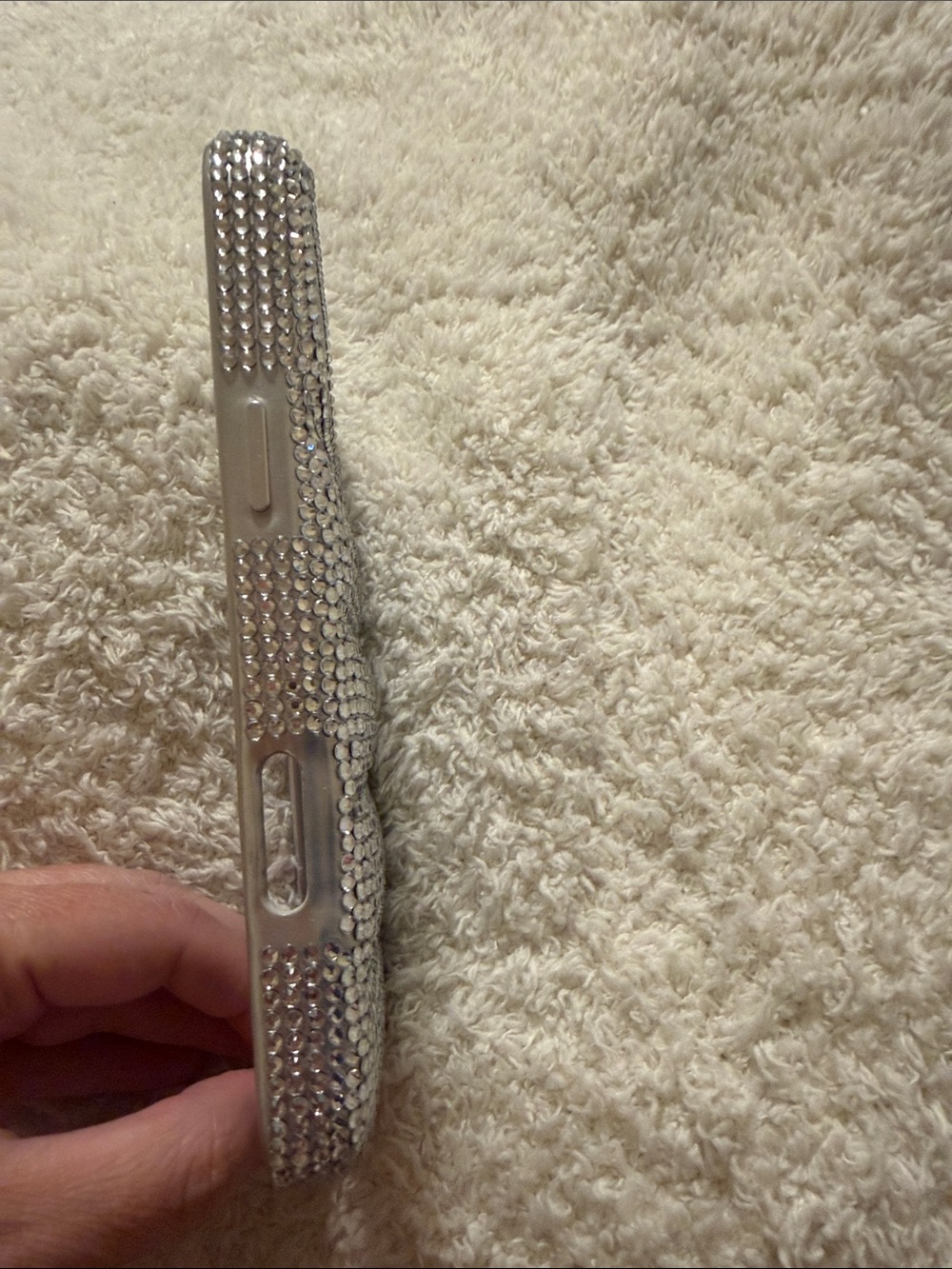 iPhone Rhinestone Bling Case - Silver - Picture 4 of 9